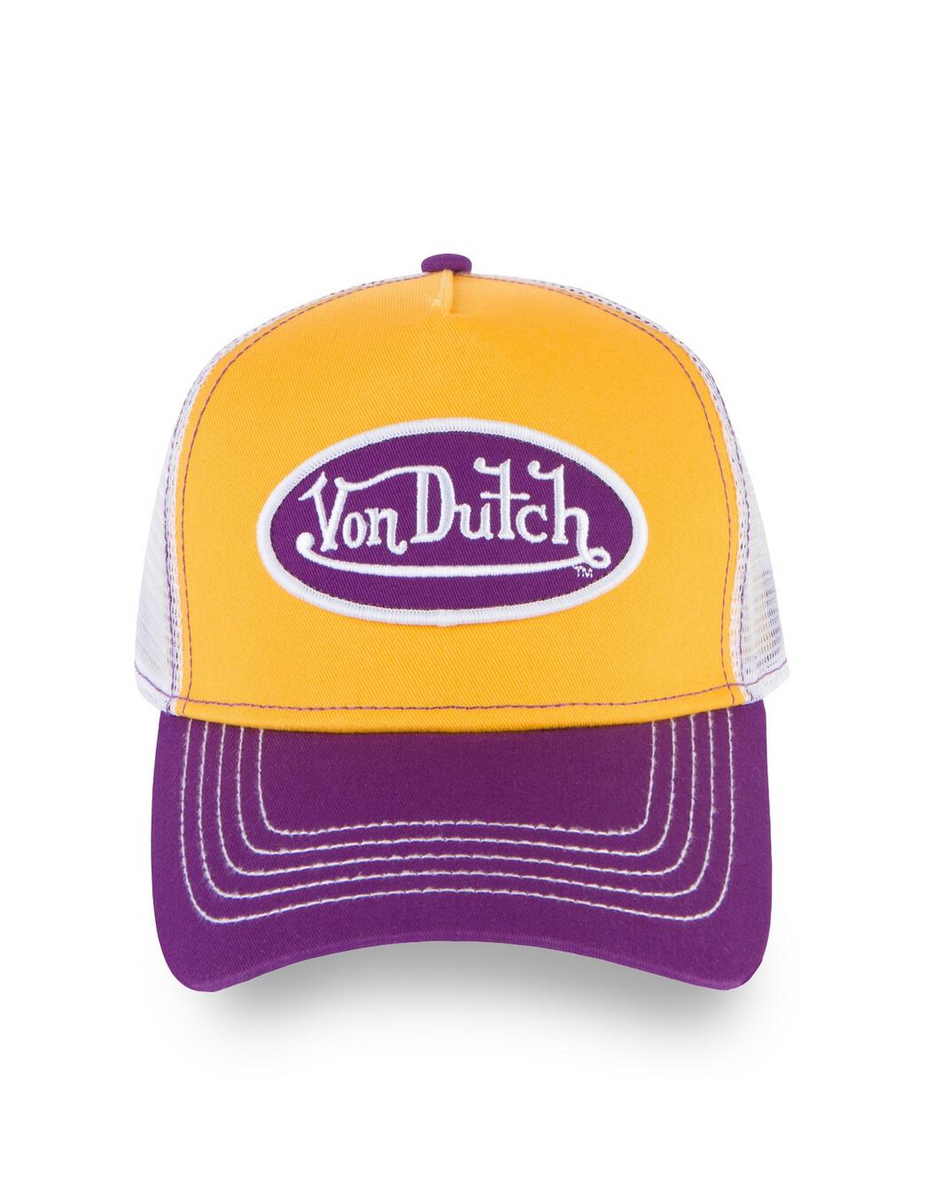 Von dutch swirl trucker purple store and black hat