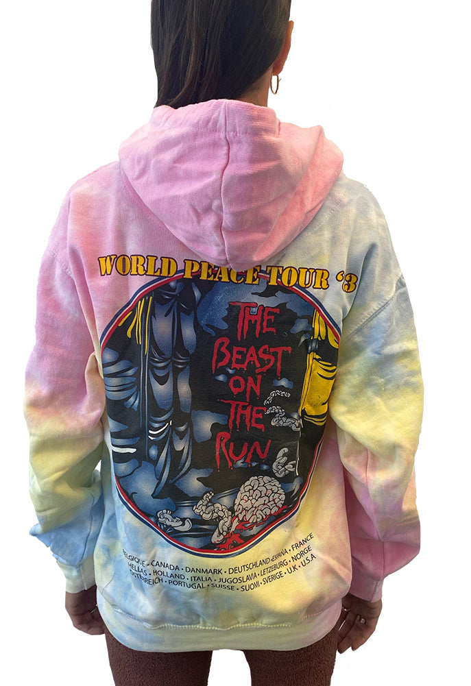 Bleached Goods On The Run Hoodie in Tie Dye