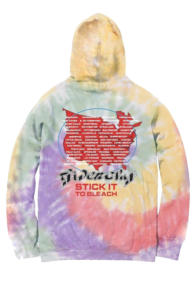 Tie dye bleach hoodie hot sale