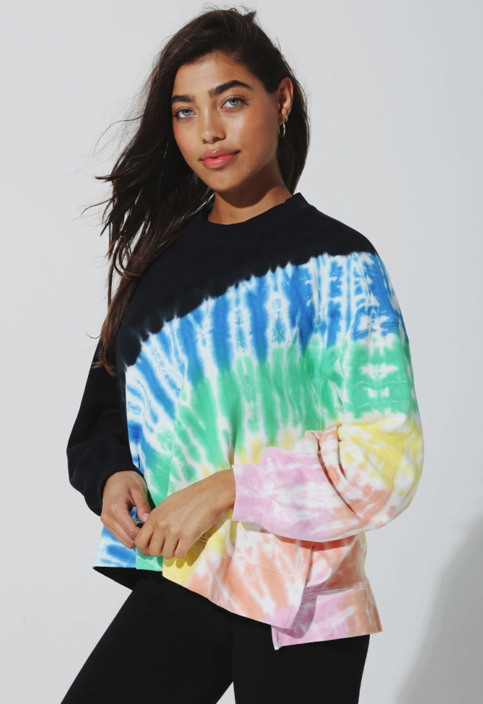 Electric and rose neil tie 2024 dye sweatshirt