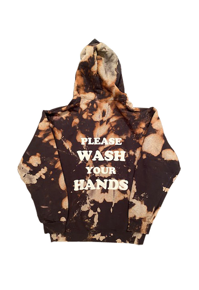 SINGER22 Exclusive Wash Your Hands Hoodie in Bleach Dye