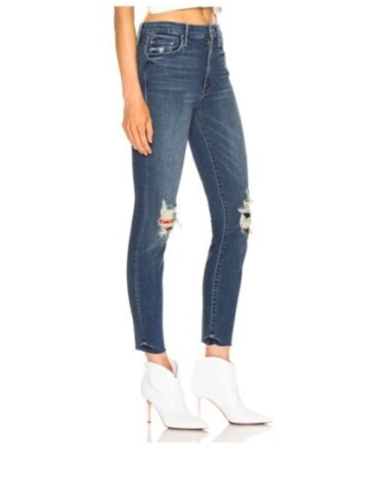 MOTHER High Waisted Looker Ankle Fray Jean in Wander Dust – SINGER22