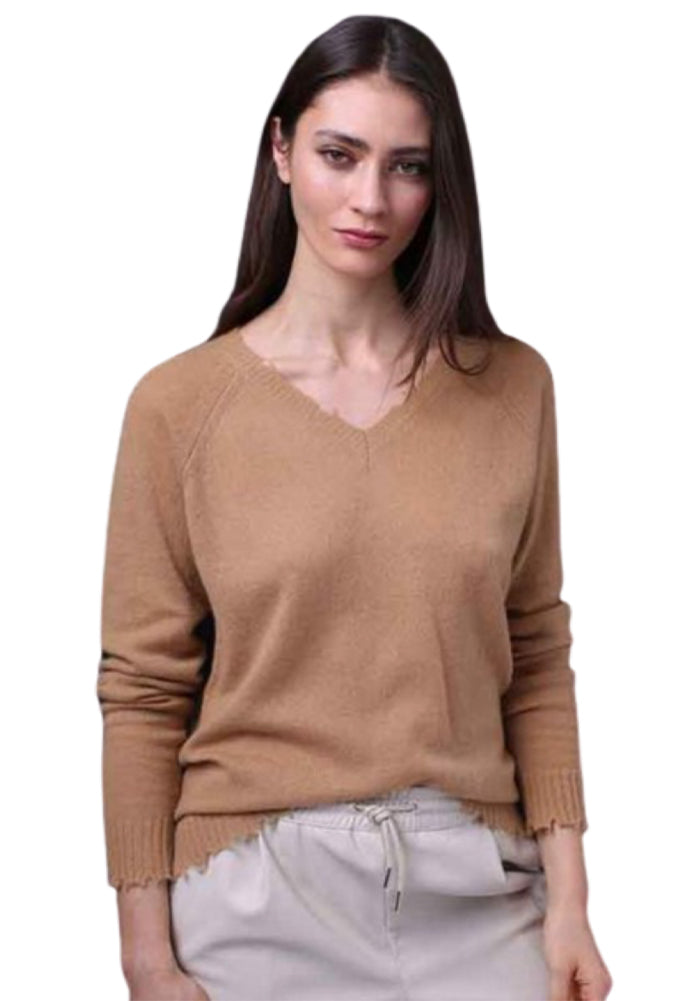 Minnie rose shop distressed cashmere sweater