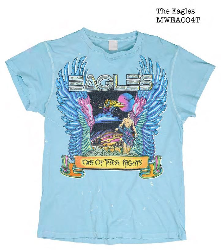 MADEWORN THE EAGLES UNISEX CREW TEE IN BLUE HAZE