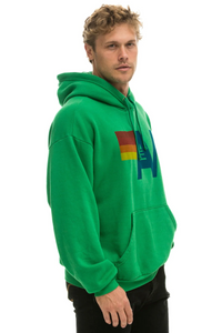 AVIATOR NATION UNISEX LOGO PULLOVER RELAXED HOODIE - KELLY GREEN