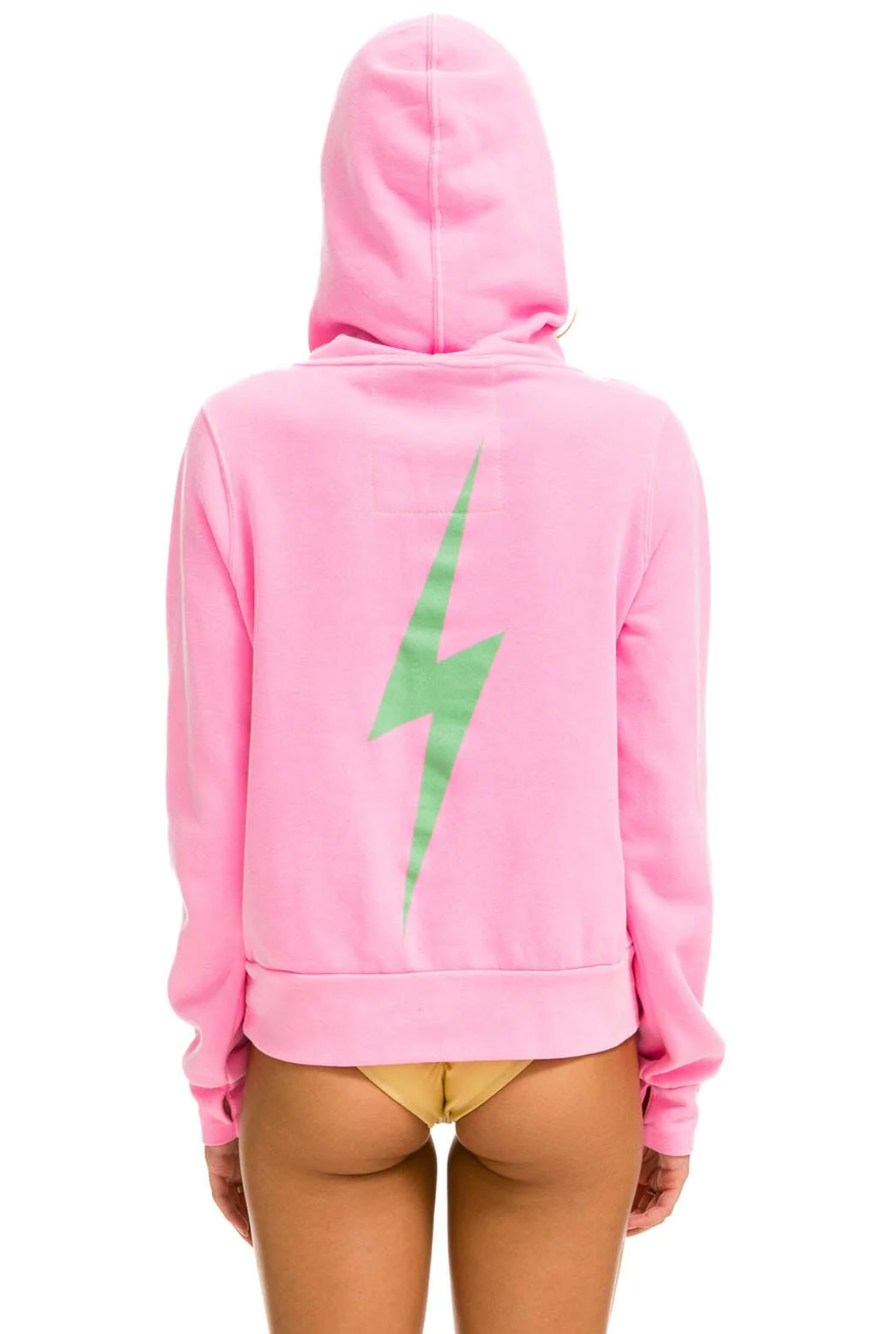 AVIATOR NATION UNISEX BOLT NINJA PULLOVER HOODIE NEON PINK MINT SINGER22