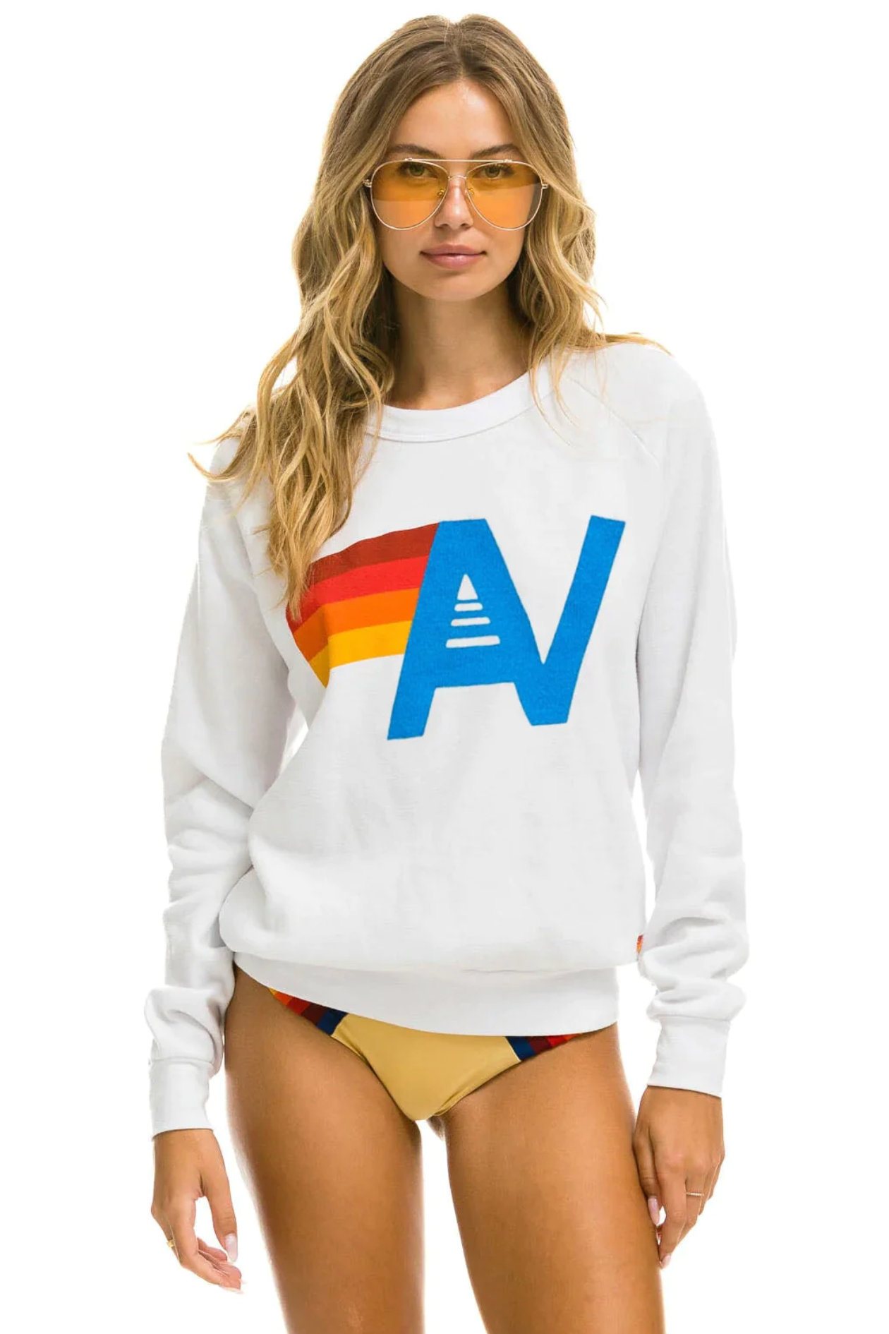 Aviator nation crew neck sweatshirt sale