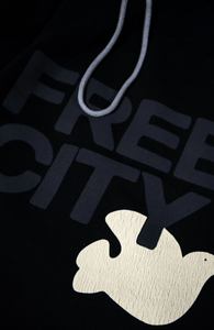 FREE CITY UNISEX LARGE SWEATPANT - BLACKSPACE/CREAM