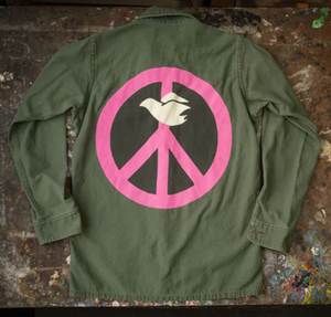 MADE WORN VOTE FOR PEACE ARMY JACKET