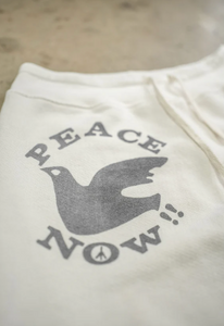 MADE WORN PEACE NOW WOMEN'S SWEATPANTS IN VINTAGE WHITE