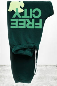 FREE CITY UNISEX LARGE SWEATPANT - GREEN PLANT