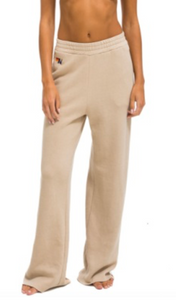 AVIATOR NATION WIDE LEG POCKET SWEATPANTS - SAND