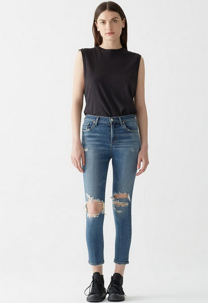 AGOLDE Sophie High Rise Skinny Crop in Spite SINGER22